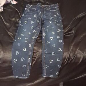 Wonder Nation Blue Heart Print Cropped Jeans